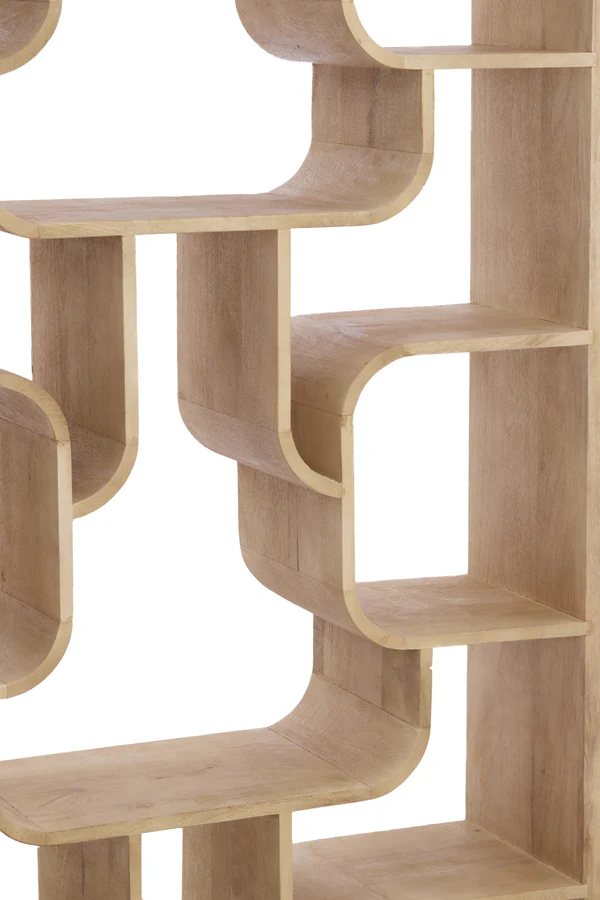 Cabinet open 100x30x200 cm LABARE matt natural - Image 6