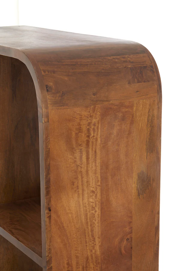 Cabinet open 100x35x200 cm DANE wood oil brown - Image 4