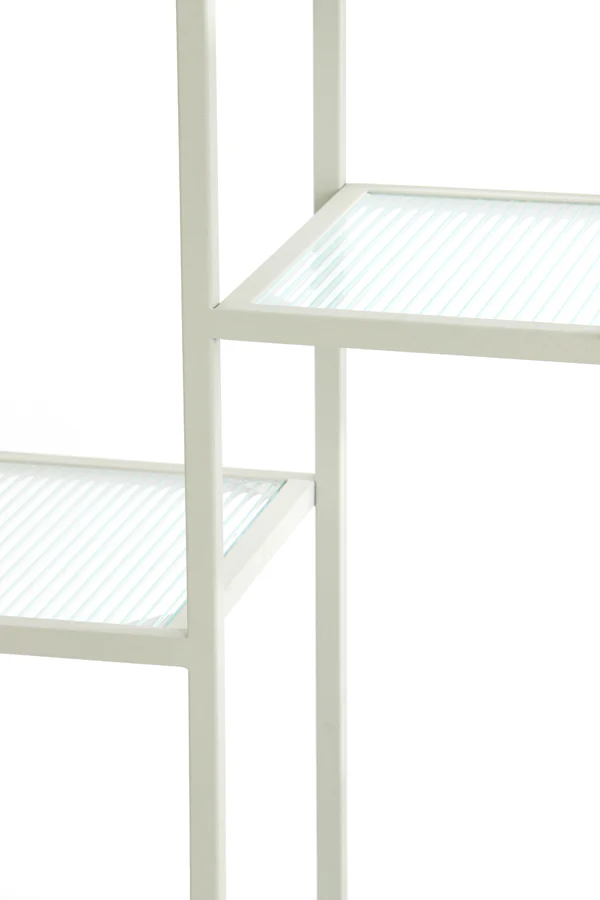 Cabinet open 100x36x200 cm PIUAR glass clear+cream - Image 6