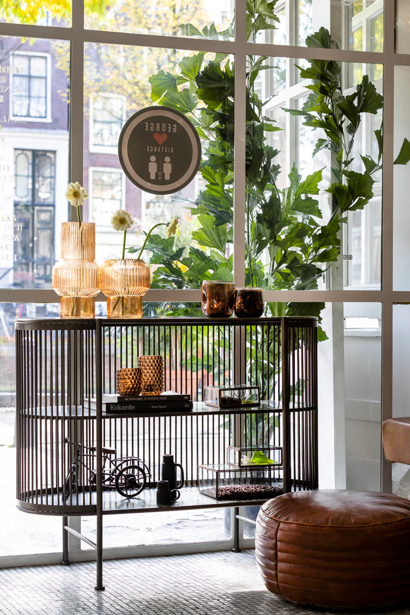 Cabinet open 100x40x80 cm YINTHE black - Image 5
