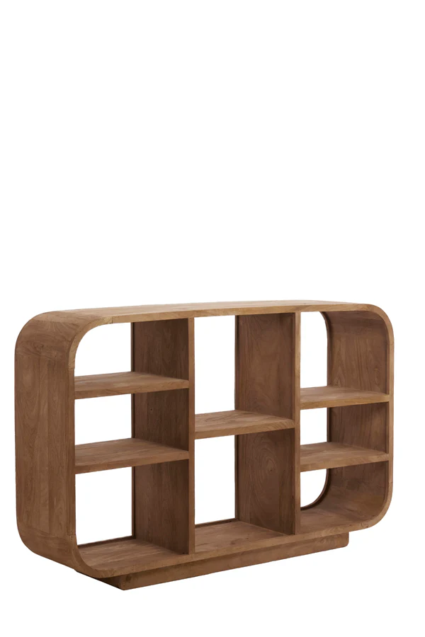 Cabinet open 140x35x90 cm DANE wood matt grey-brown - Image 2