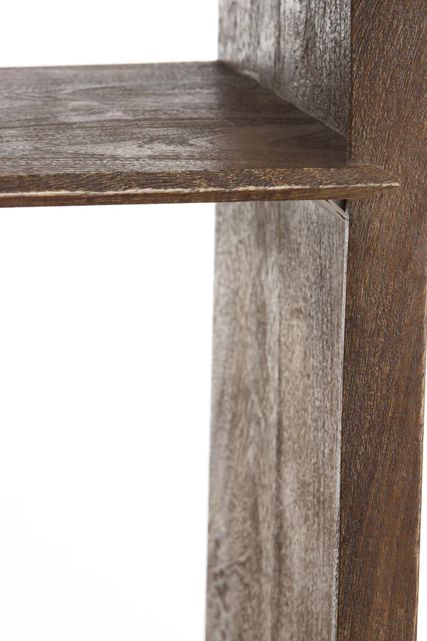 Cabinet open 48x35x190 cm SONDRIO wood matt dark brown - Image 6