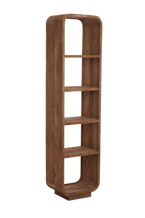 Cabinet open 50x35x200 cm DANE wood matt grey-brown - Image 2
