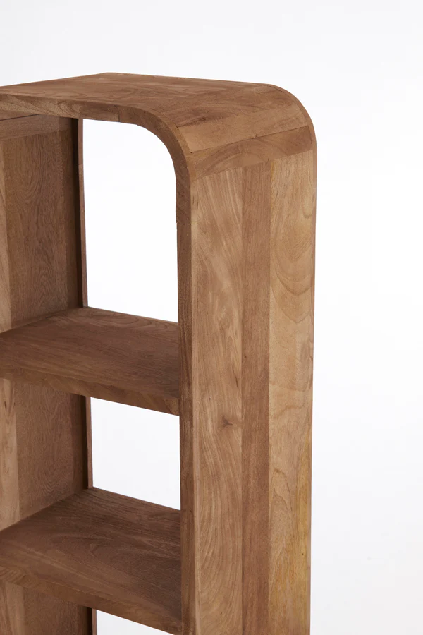 Cabinet open 50x35x200 cm DANE wood matt grey-brown - Image 4