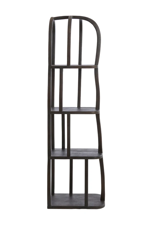 Cabinet open 53x40x175 cm LOWE wood matt dark russet