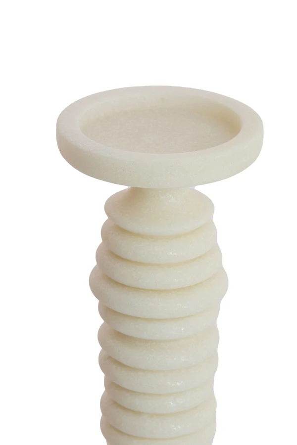 Candle holder 11x40 cm BOLA beige - Image 2