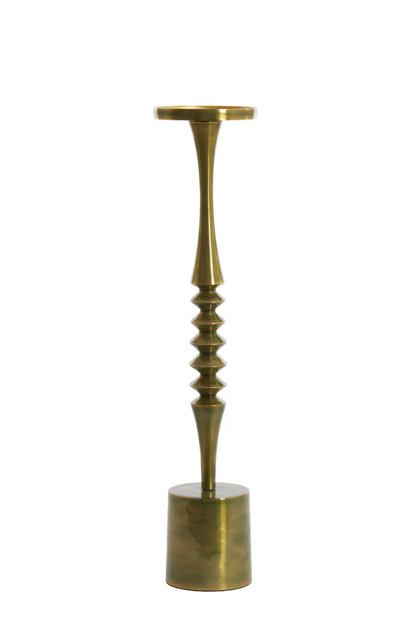 Candle holder 11x51 cm MISTRY shiny green gold