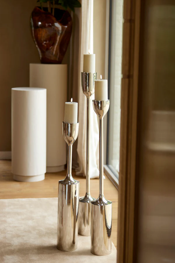 Candle holder 13x77 cm VELEZ nickel - Image 5