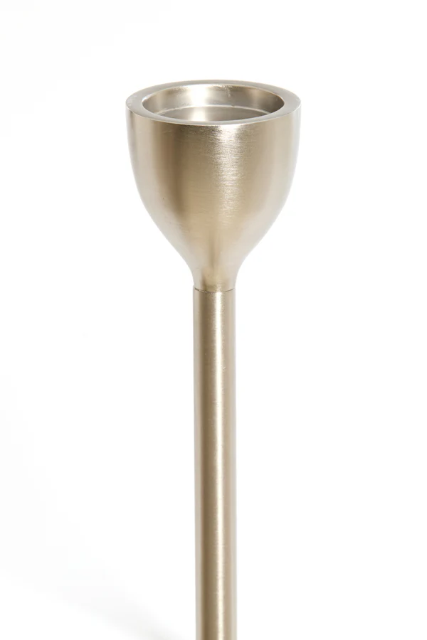 Candle holder 13x90 cm VELEZ nickel satin - Image 2