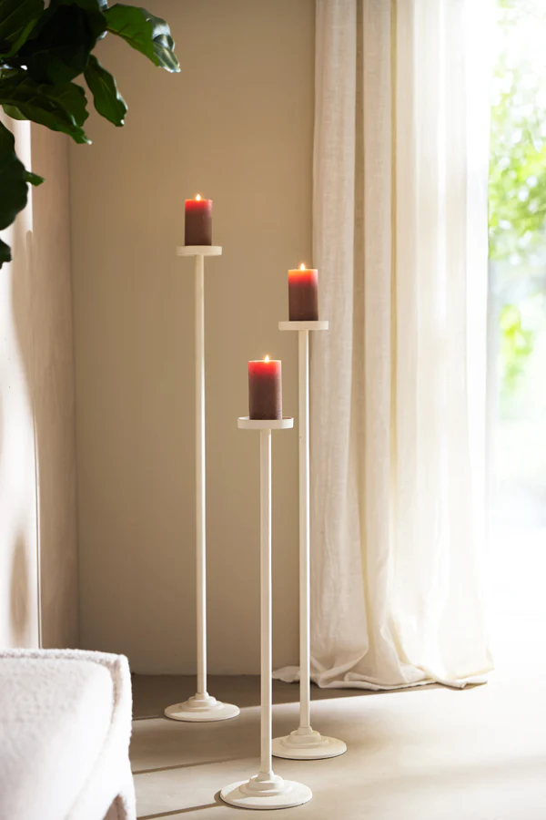Candle holder 20x80 cm ZIYA cream - Image 4