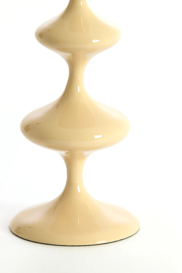 Candle stick 10,5x34,5 cm VIREEN shiny beige - Image 3