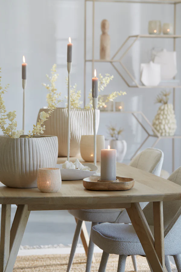 Candle stick 10,5x60 cm ICARUS cream - Image 5