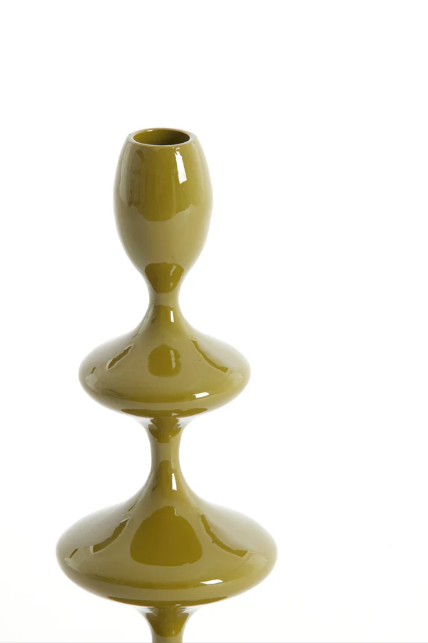 Candle stick 10x27 cm VIREEN olive green - Image 2