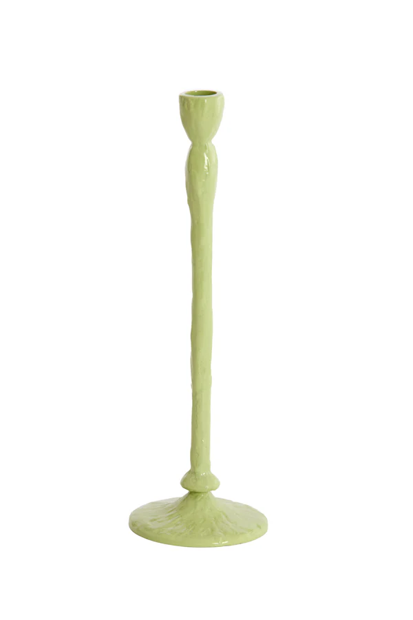 Candle stick 10x31 cm ASOLO light green
