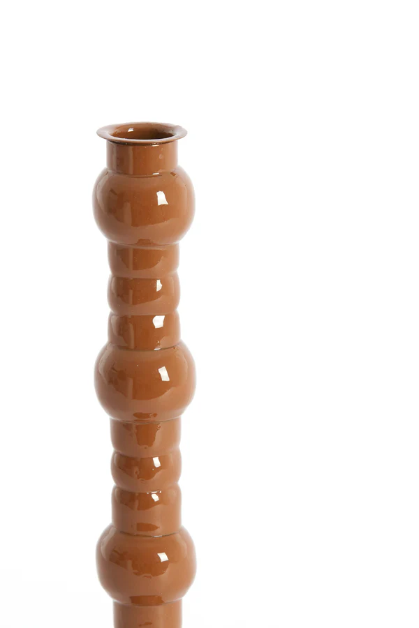 Candle stick 10x31 cm AVELINE caramel - Image 2