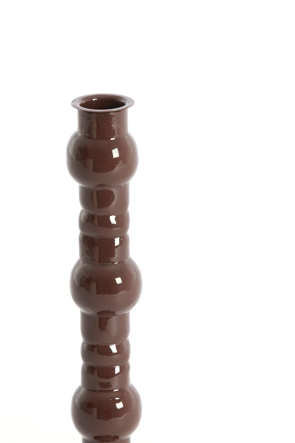 Candle stick 10x31 cm AVELINE dark brown - Image 2