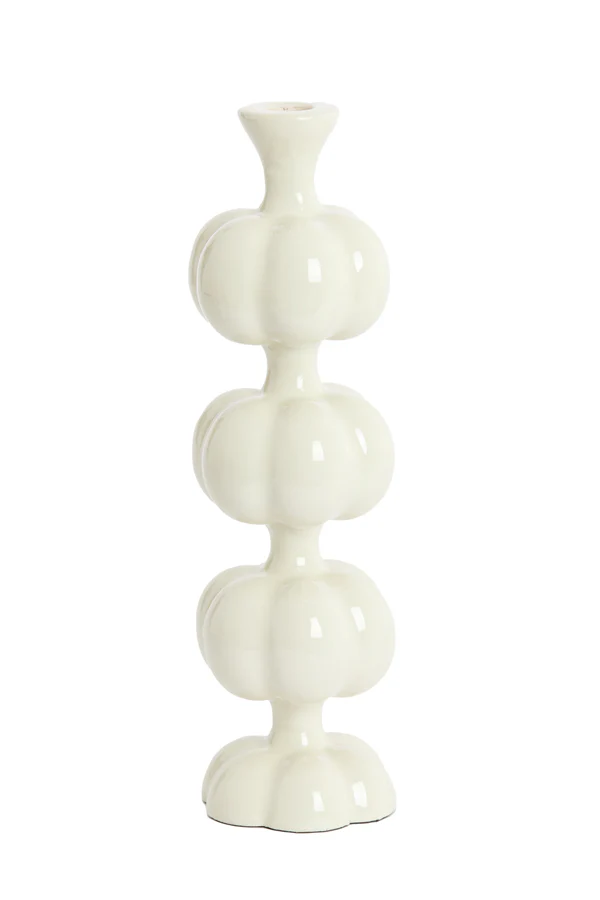 Candle stick 10x35 cm CALDAS shiny cream