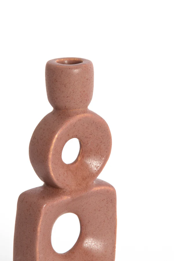 Candle stick 10x5,5x24 cm PICAR terra-brown - Image 2