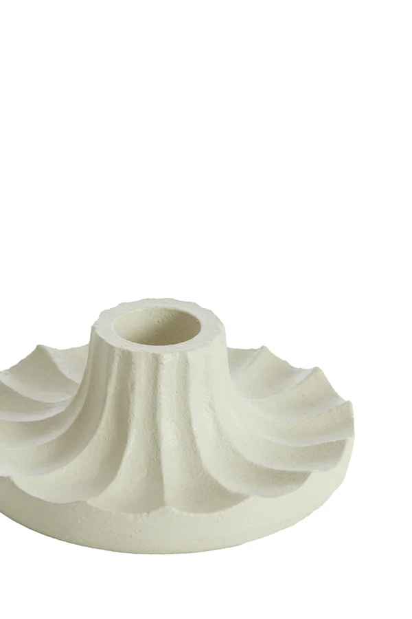 Candle stick 10x5 cm MERIDA cream - Image 2
