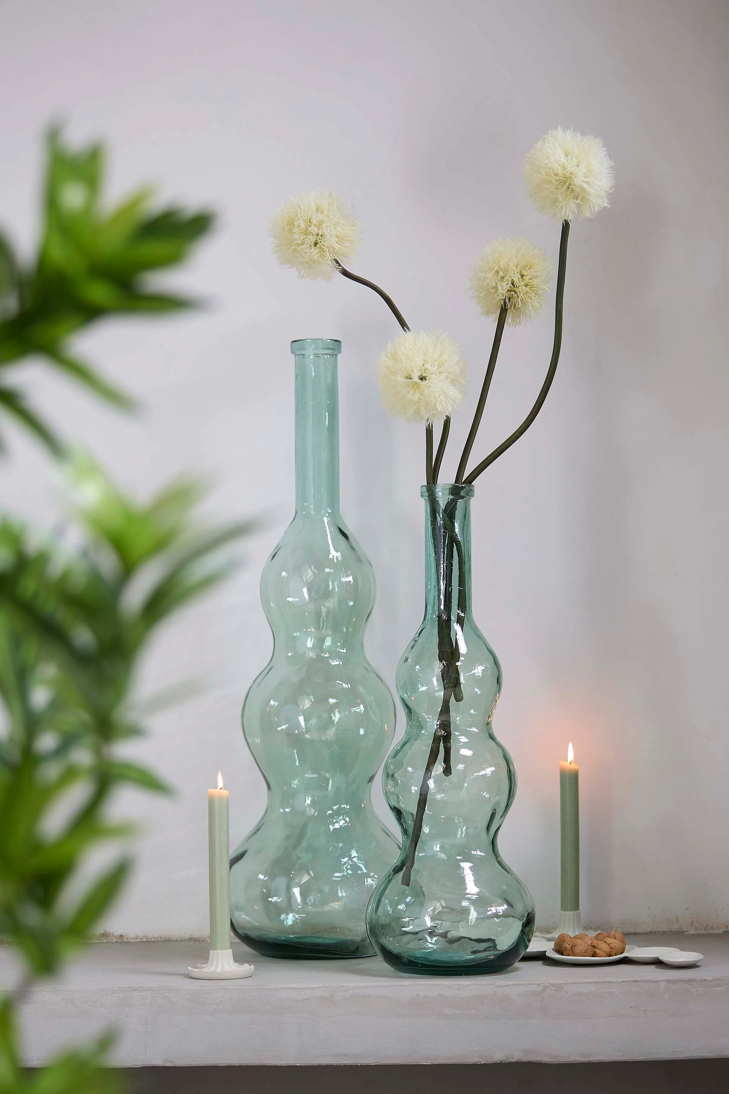 Candle stick 10x5 cm MERIDA cream - Image 3