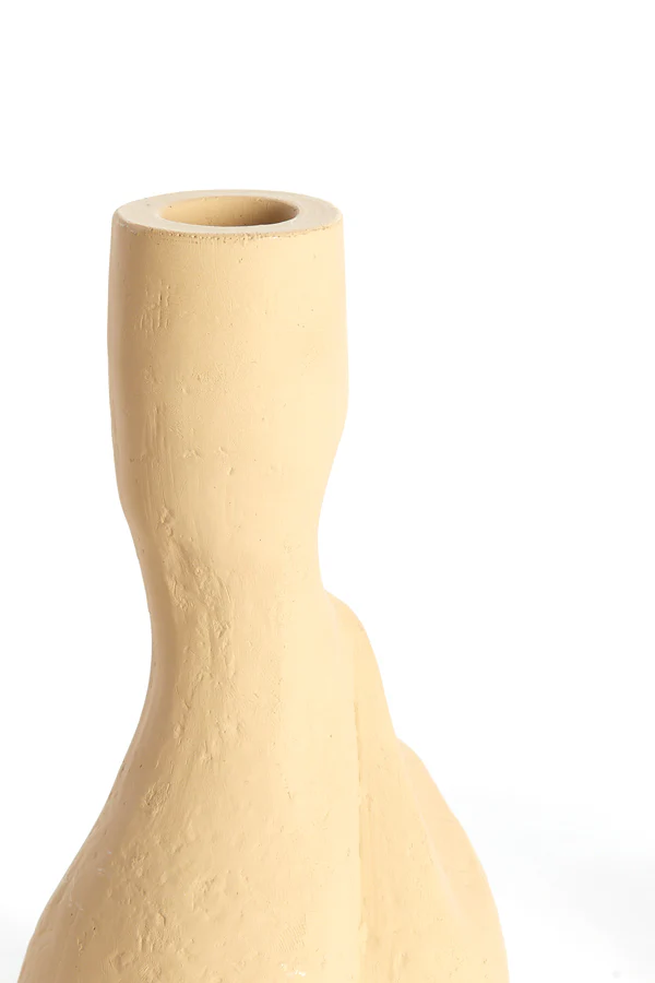 Candle stick 10x9x17,5 cm ARKADIA sand - Image 3