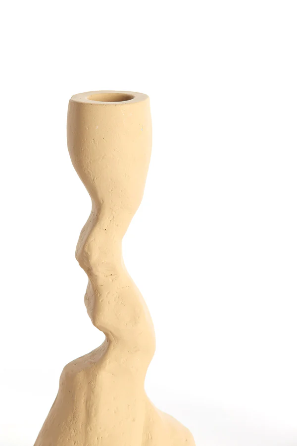 Candle stick 10x9x22,5 cm ARKADIA sand - Image 3