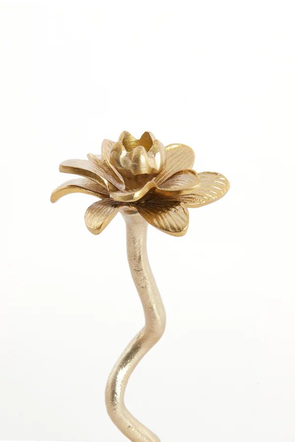 Candle stick 11,5x31,5 cm PRIORA gold - Image 2