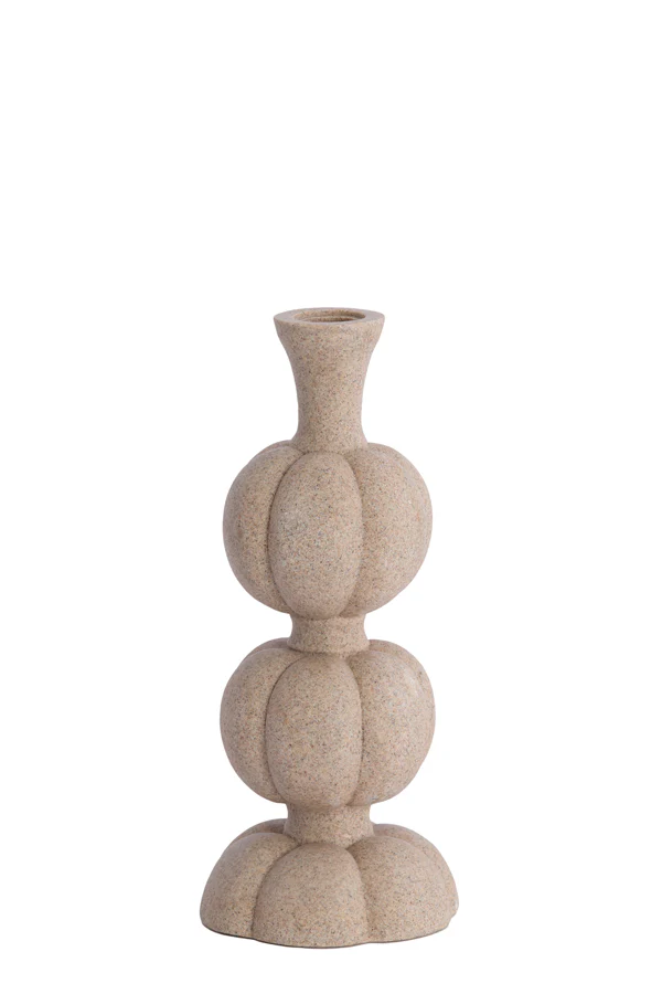 Candle stick 11x25,5 cm AUBURN sand