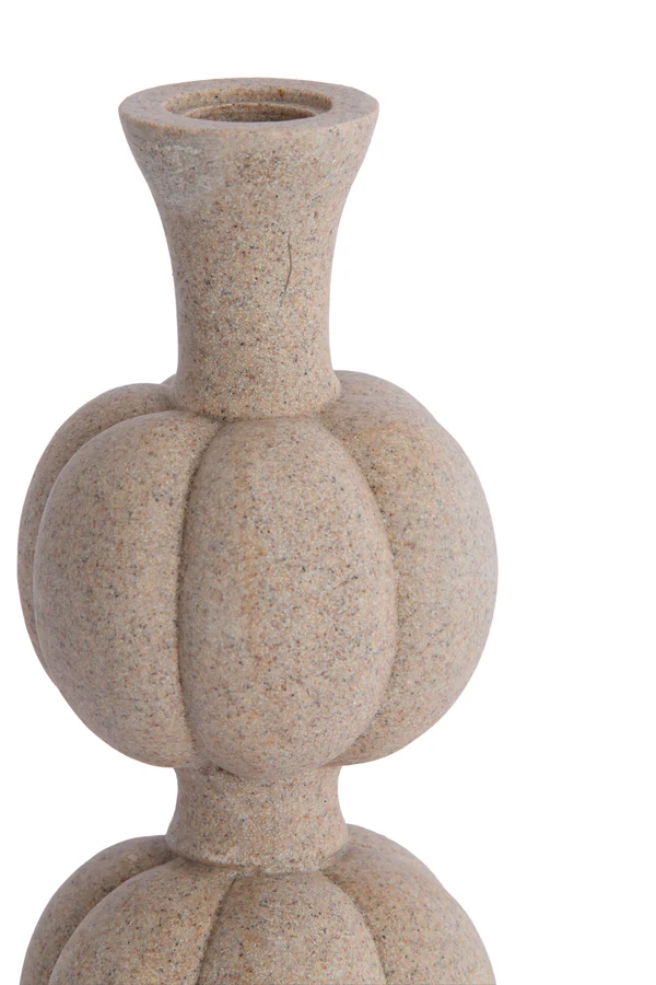 Candle stick 11x25,5 cm AUBURN sand - Image 2