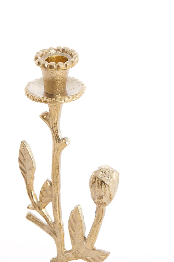 Candle stick 12x10x41 cm NEMI gold - Image 2