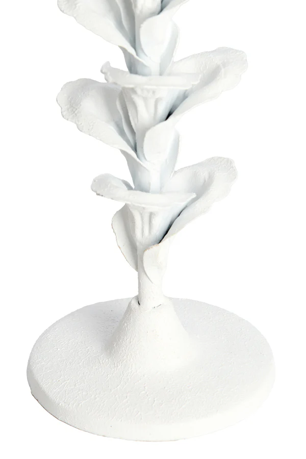 Candle stick 12x25 cm PARANA matt cream - Image 3