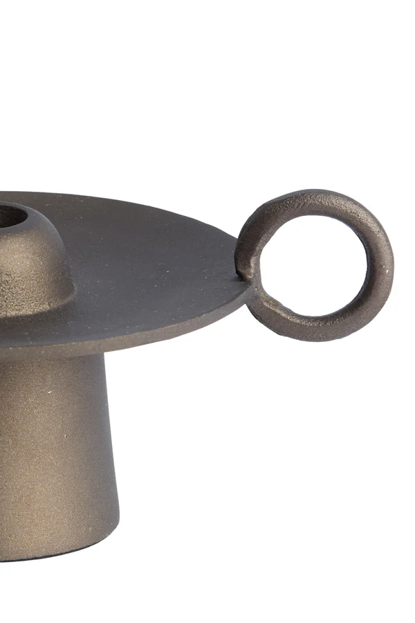 Candle stick 16,5x14x9 cm SALTILLO dark bronze - Image 2