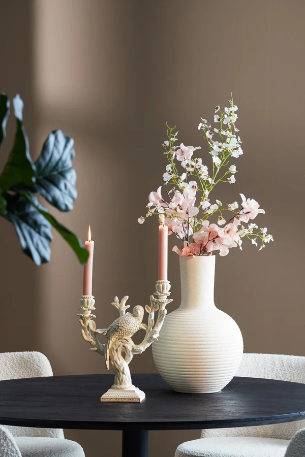 Candle stick 2L 29x12x35,5 cm NYASA cream - Image 3