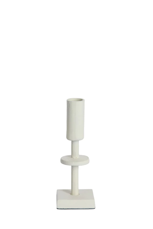 Candle stick 6x6x17 cm KABIRA cream