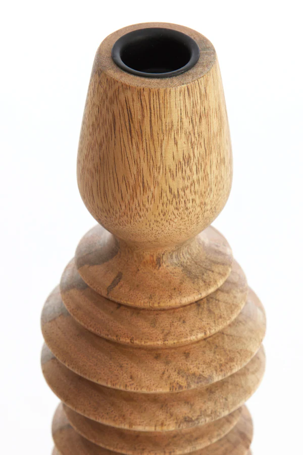 Candle stick 7,5x36 cm AFIFE wood natural - Image 2