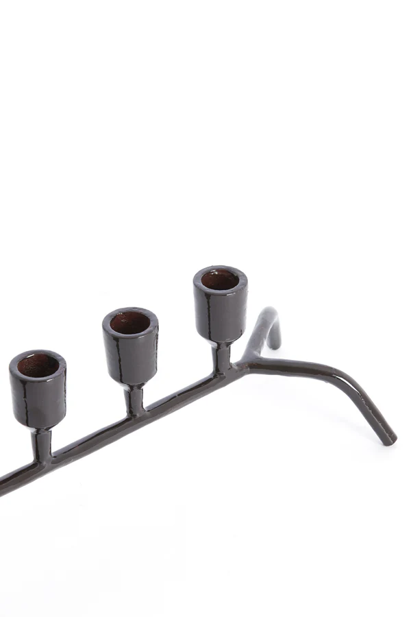 Candle stick 7L 63x24x12 cm CALZADA shiny dark brown - Image 3