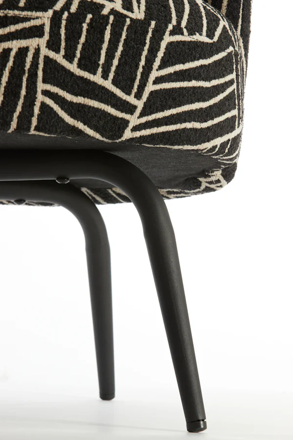 Chair 68x67x72 cm DIEYDA black-white+black - Image 8