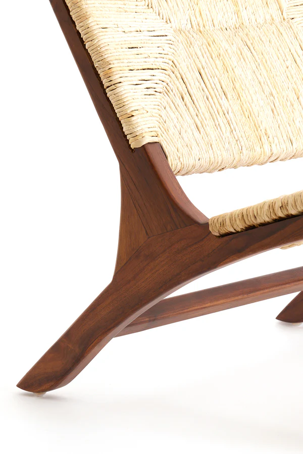 Chair 78x65x69 cm PAYAN natural+wood dark brown - Image 7