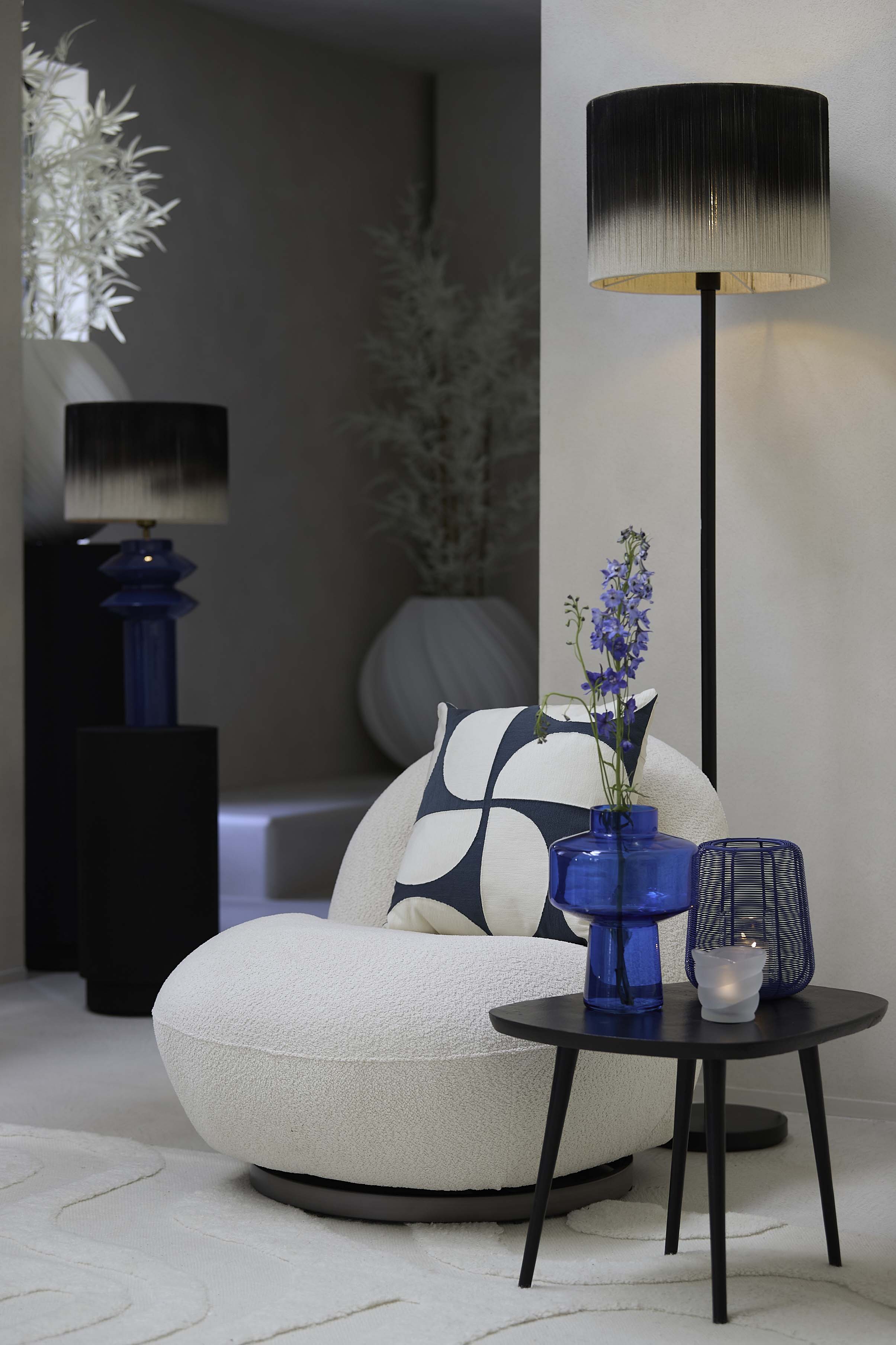 Chair 90x77x72 cm GUMACA bouclé cream - Image 9