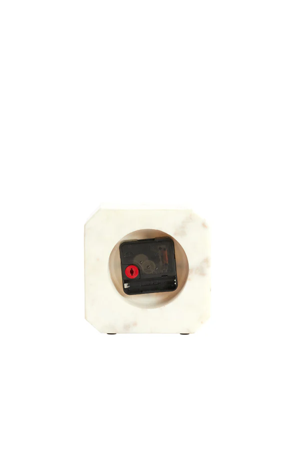 Clock 13x4x13 cm PABLIA marble white - Image 2