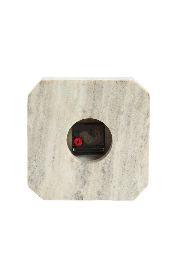 Clock 20,5x6x20,5 cm PABLIA marble sand-grey - Image 2