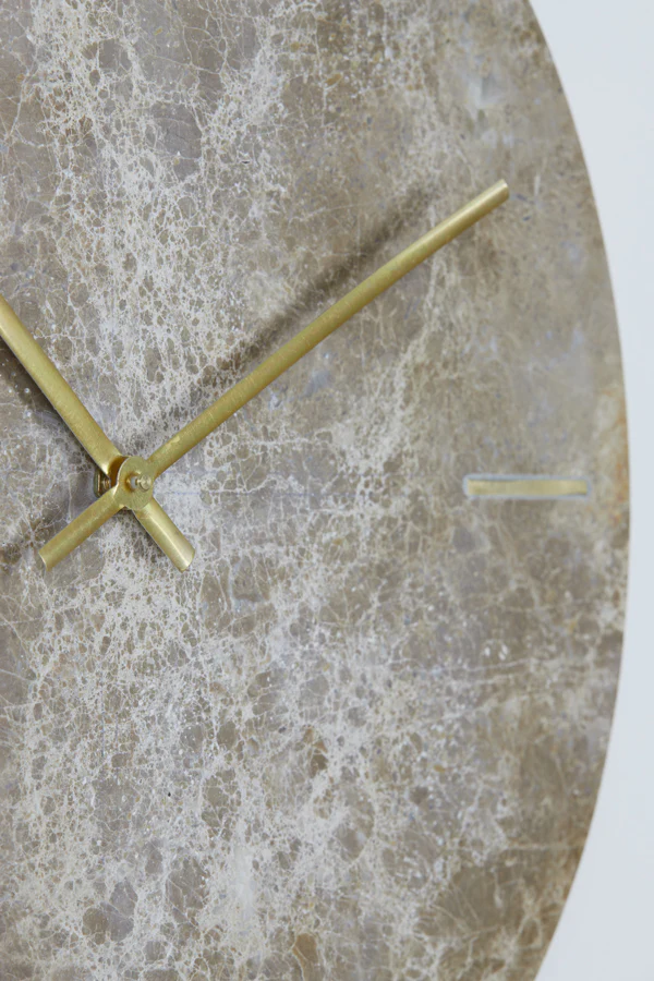 Clock 43 cm MORENO marble brown - Image 3