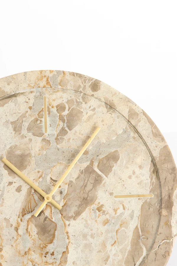 Clock 48 cm SISTELO taupe marble - Image 3