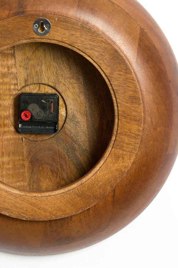 Clock 56 cm VETI mango wood brown+gold - Image 2