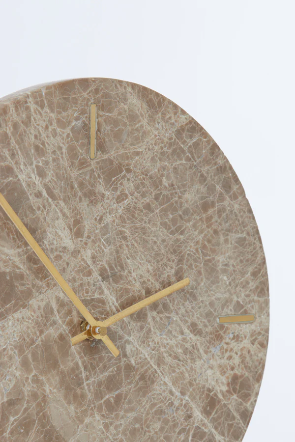 Clock on base 25,5x10x42,5 cm MORENO marble brown - Image 3