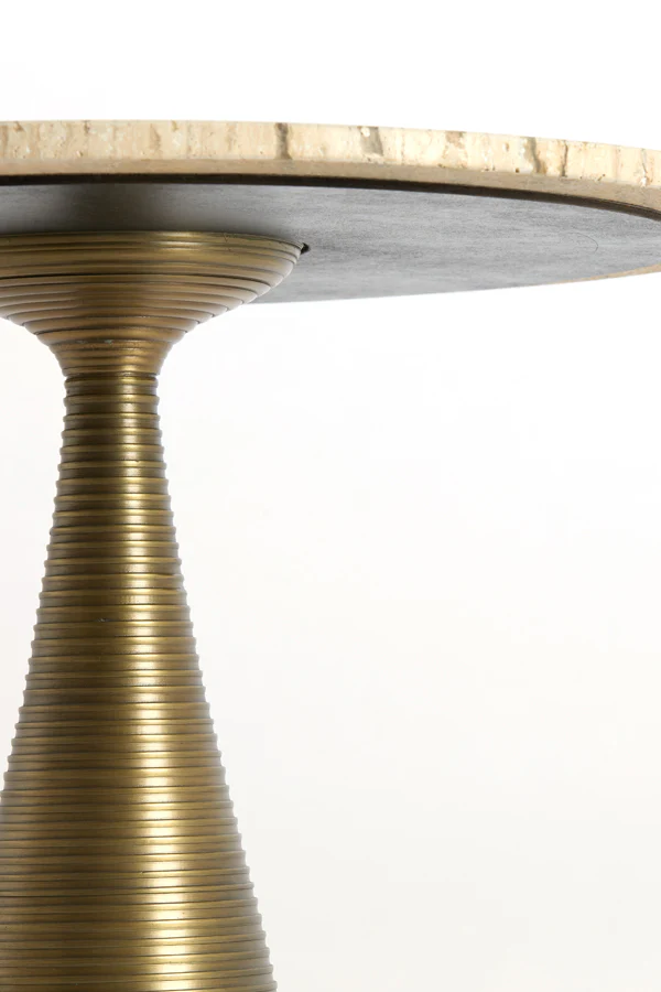Coffee table 60x40 cm BAHIA sand travertine+antique bronze - Image 6