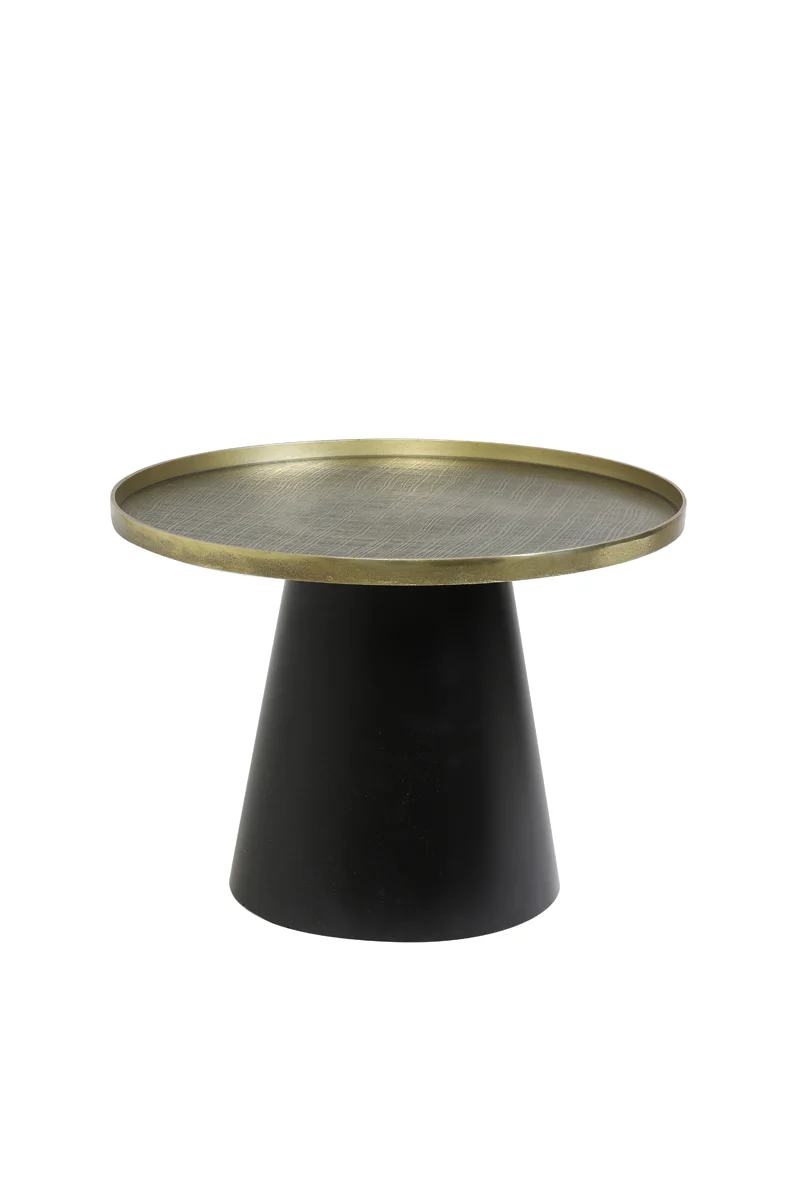 Coffee table 60x44 cm POPETA antique bronze-black - Image 2