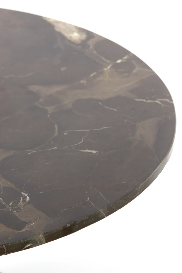 Coffee table 76x36 cm PAZO dark brown marble+dark brown - Image 2