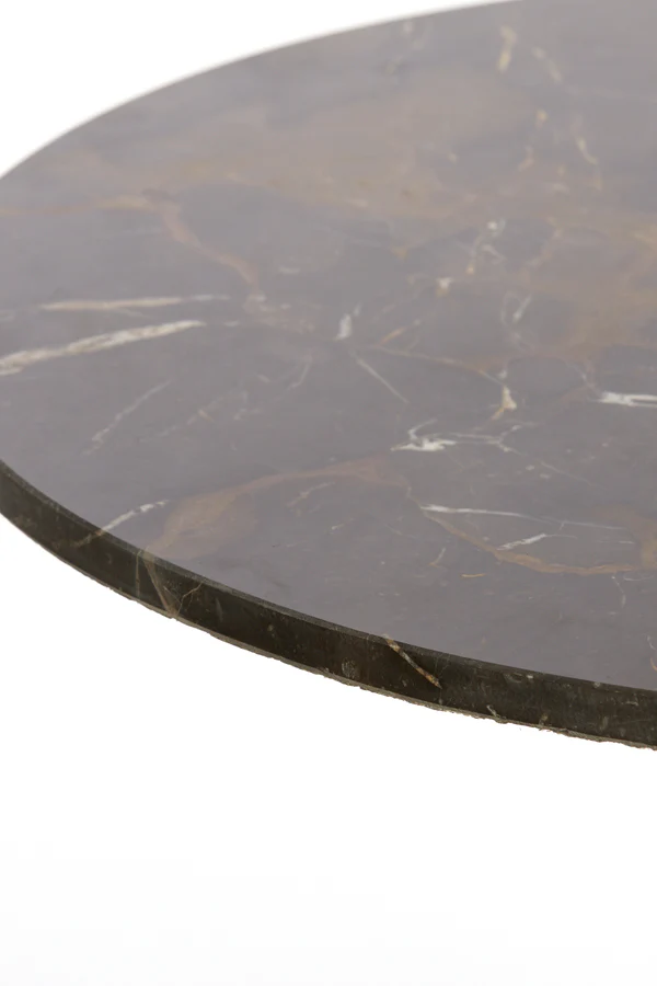 Coffee table 76x36 cm PAZO dark brown marble+dark brown - Image 3