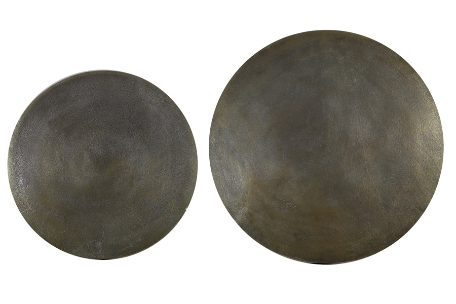 Coffee table S/2 62x41+76x46 cm TRELO antique bronze-black - Image 6